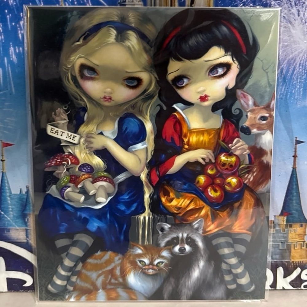 Disney parks Alice and Snow White Jasmine becket Griffith 8 x 10 print NWT